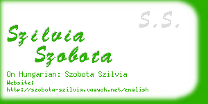 szilvia szobota business card